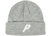 Palace P Beanie Light Grey Marl