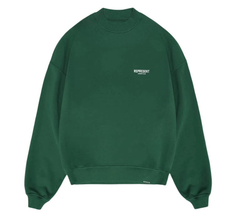 Represent Owner's Club Sweater Racing Green/White