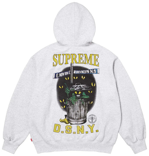 Supreme x Dsny Zip Up Hooded Sweatshirt Ash Grey