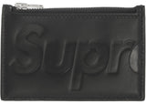 Supreme Leather Zip Card Holder Black