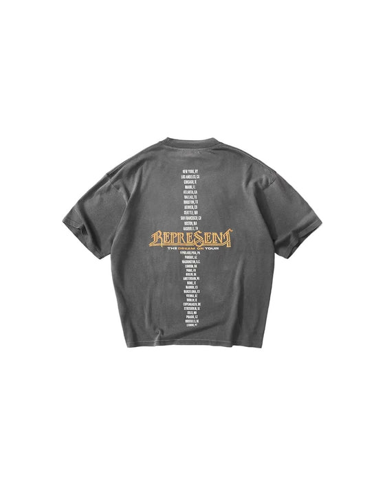 Represent Golden Tour T-Shirt  Sun Fade Grey
