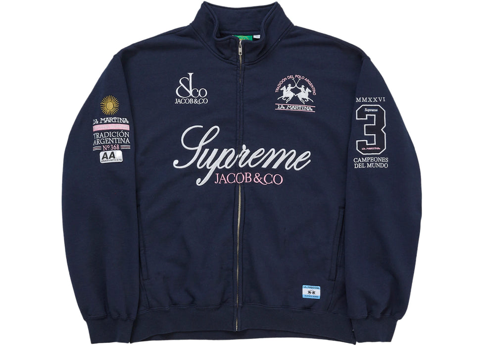 Supreme La Martina Zip Up Sweatshirt Navy