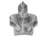 LAVERTA White Rhinestones Full Zip Hoodie - White / Black