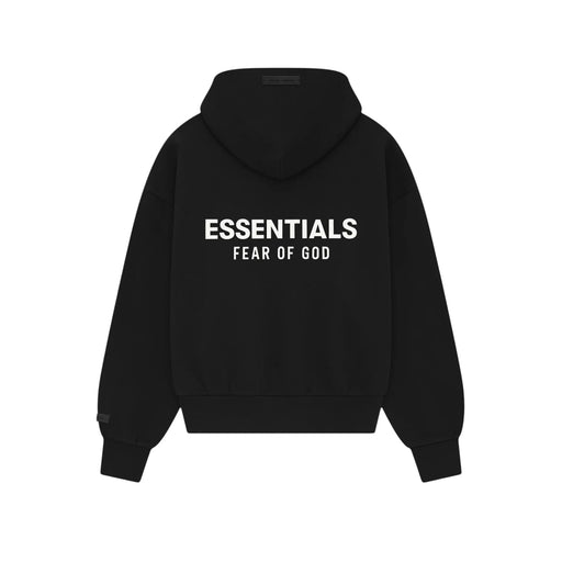 Fear of God Essentials Classic Full Zip-Up Hoodie Jet Black