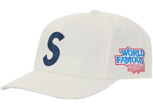 Supreme World Famous S Logo 6-Panel Hat White