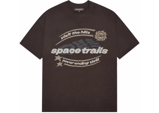 Broken Planet Space Trails T-shirt Mocha Brown