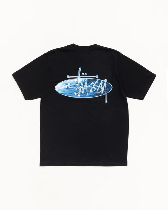 Stussy Wave oval tee black