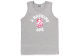 BAPE ABC Camo College Tank Top Grey Pink