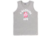 BAPE ABC Camo College Tank Top Grey Pink