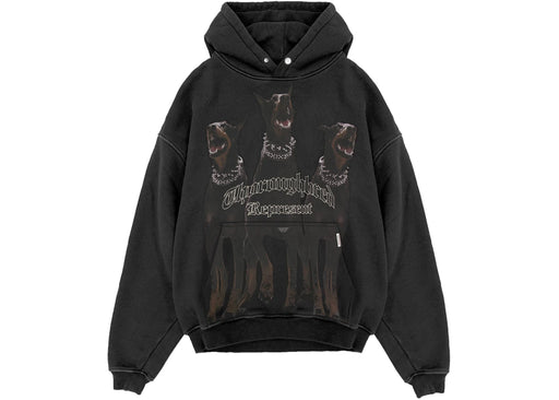 Represent Thoroughbred Oversized Hoodie Vintage Black