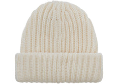 Supreme Classic Logo Chunky Ribbed Beanie (FW26) Natural