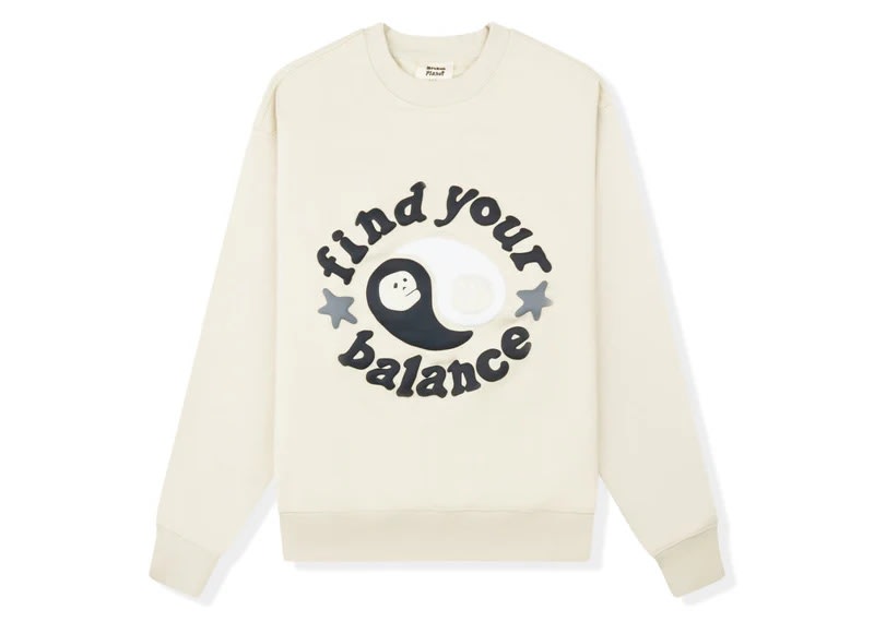 Broken Planet Find Your Balance Bone White Crewneck