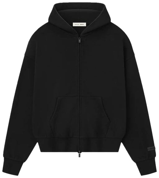 Fear of God Essentials Classic Fleece Zip-Up Hoodie Jet Black