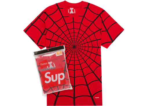 Supreme Hanes Spider-Man Tagless Tees (2 Pack) Red