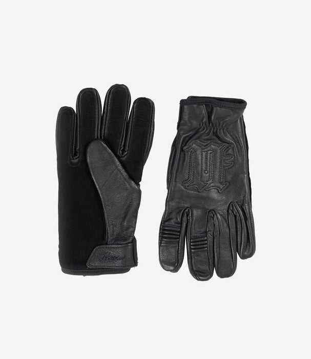 Unknown London U&N Leather Gloves Black