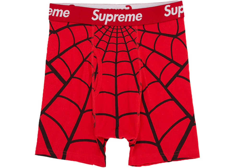 Supreme Hanes Spider-Man Boxer Briefs (2 Pack) Red