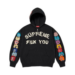 Supreme Fuck You Zip Up Hooded Sweatshirt 'Black'