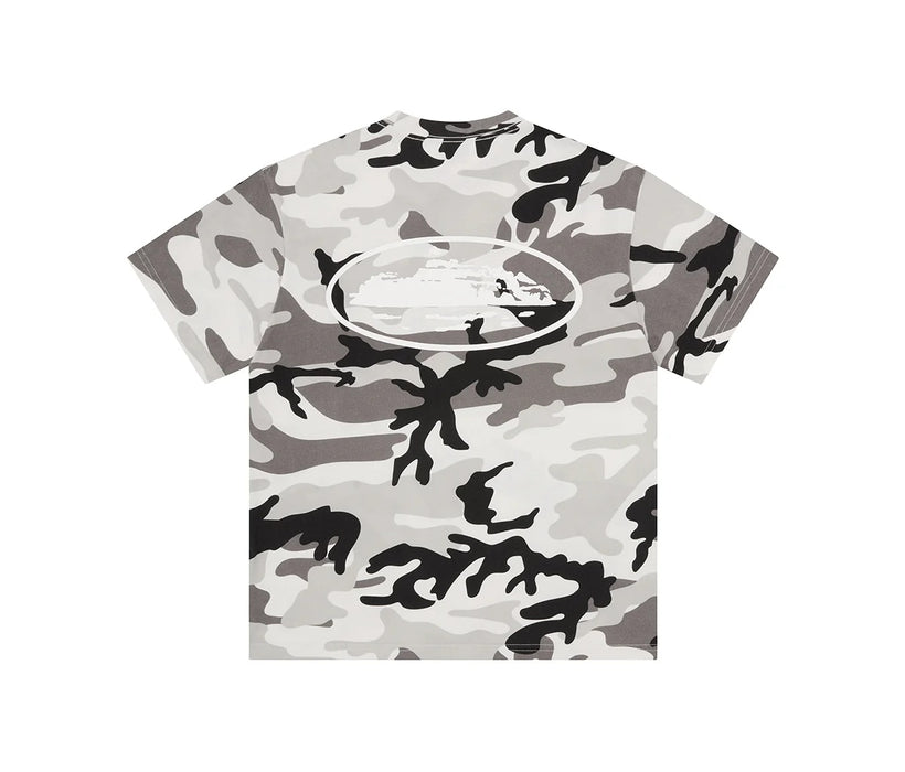 Corteiz Island Puff Print Tee Arctic Camo