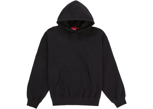 Supreme Satin Applique Hooded Sweatshirt (SS26) Black