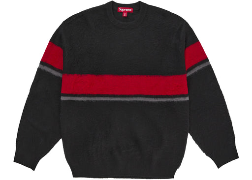 Supreme Brushed Stripe Sweater Black