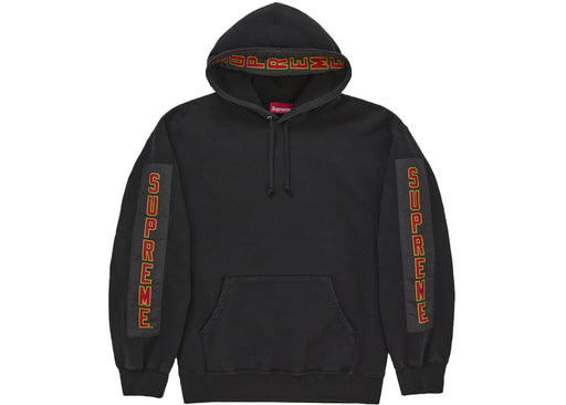 Supreme Woven Patches Hooded Sweatshirt Black