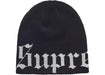 Supreme Old English Printed Beanie (SS26) Black