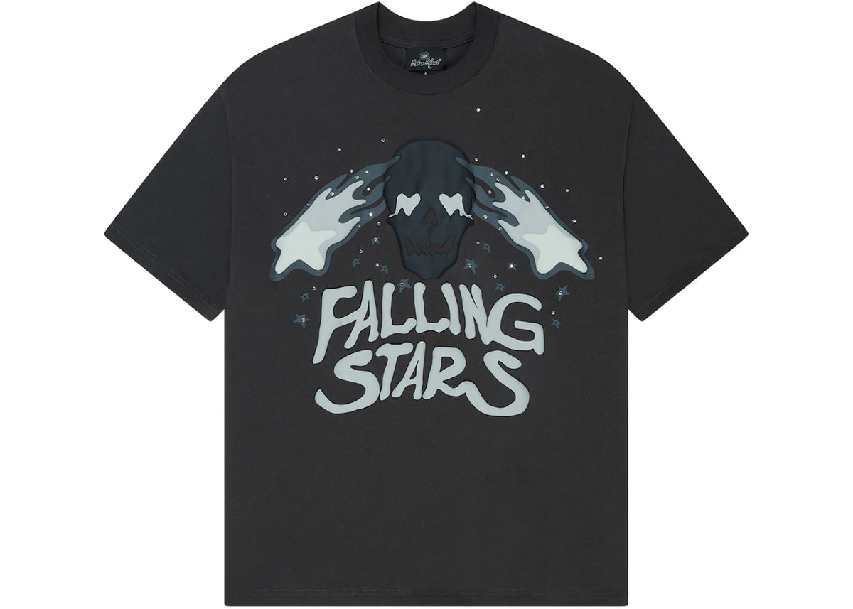 Broken Planet Falling Stars T-Shirt Soot Black