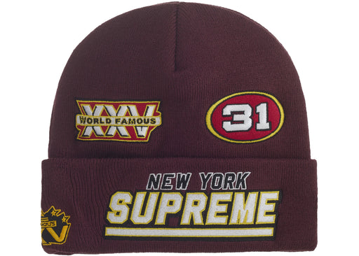 Supreme New Era Football Beanie Red