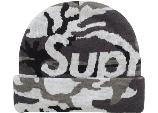 Supreme Camo Big Logo Beanie Snow Camo