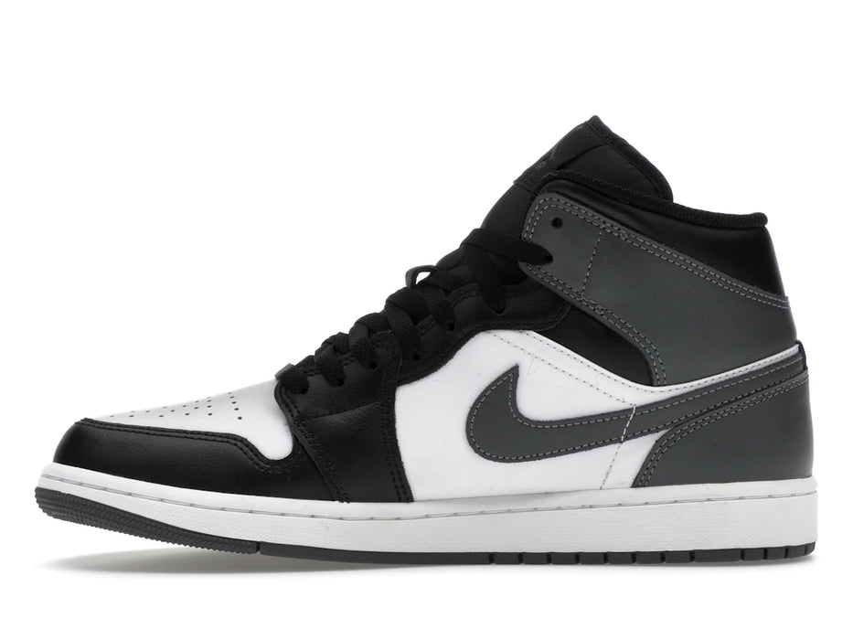Jordan 1 Mid Black White Iron Grey