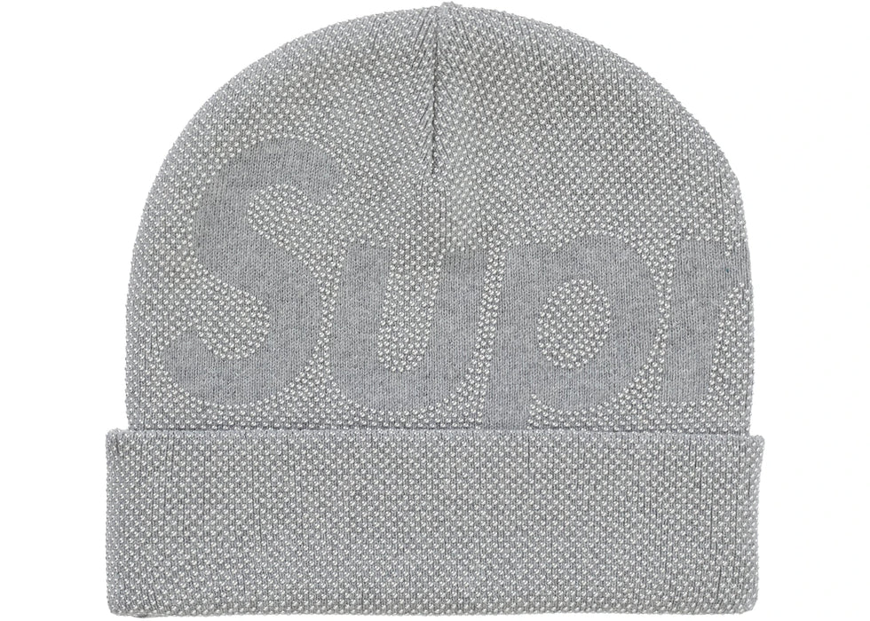 Supreme Studded Knockout Big Logo Beanie Grey