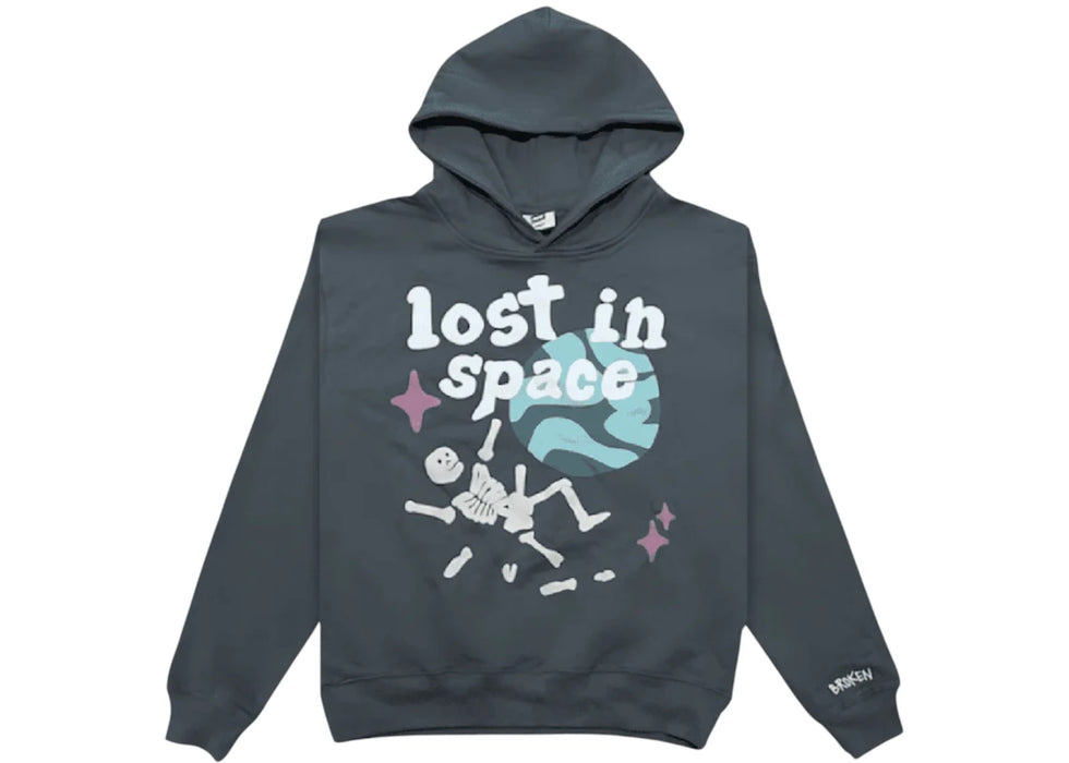 Broken Planet Lost in Space Hoodie Soot Black