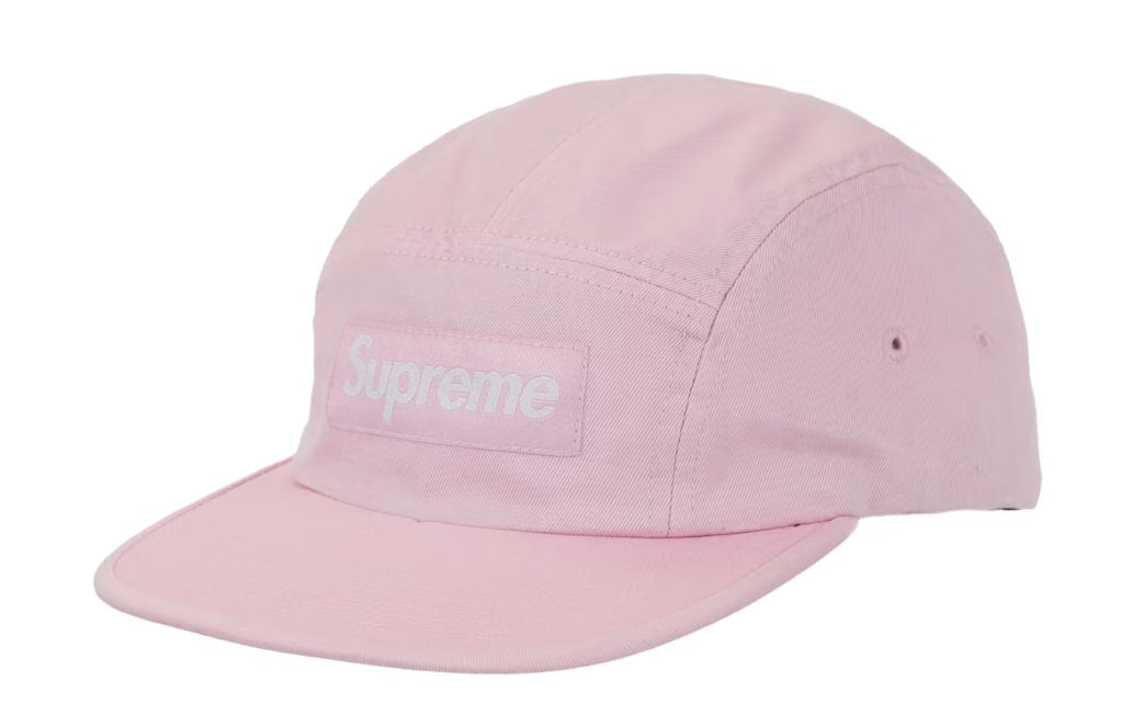 Supreme Washed Chino Twill Camp Cap (FW26) Pink
