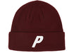 Palace P Beanie Burgundy