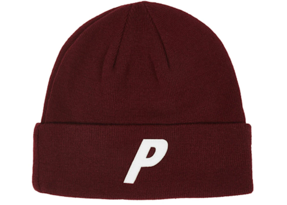 Palace P Beanie Burgundy