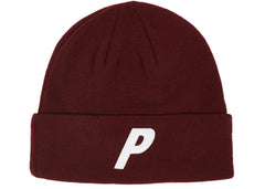 Palace P Beanie Burgundy
