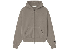 Fear of God Essentials Classic Fleece Zip-Up Hoodie Homestead Heather