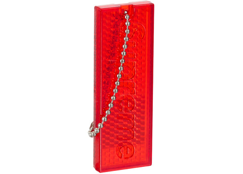 Supreme Reflective Keychain Red