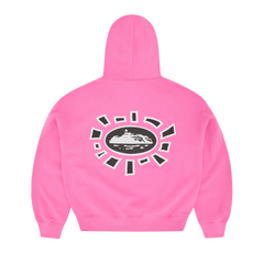 Corteiz Island Sun Zip Up Hoodie Pink