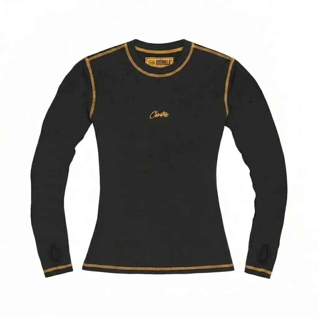 Corteiz Mesh Long-Sleeve Black/Yellow