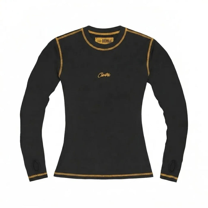 Corteiz Mesh Long-Sleeve Black/Yellow