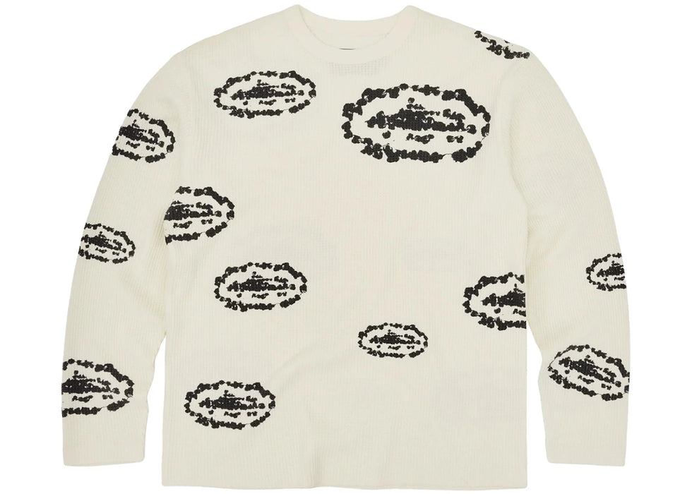 Corteiz x Denim Tears Island Wreath Waffle Thermal Cream