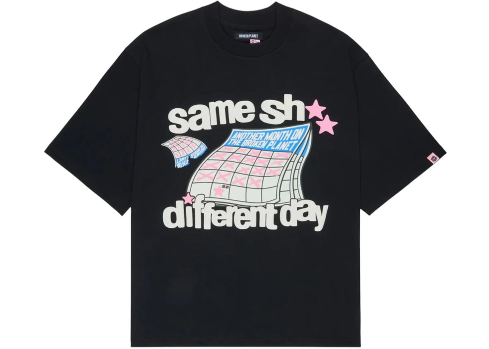 Broken Planet Market Different Day T Shirt Midnight Black
