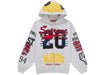 Supreme Warriors Applique Zip Up Hooded Sweatshirt Ash Grey