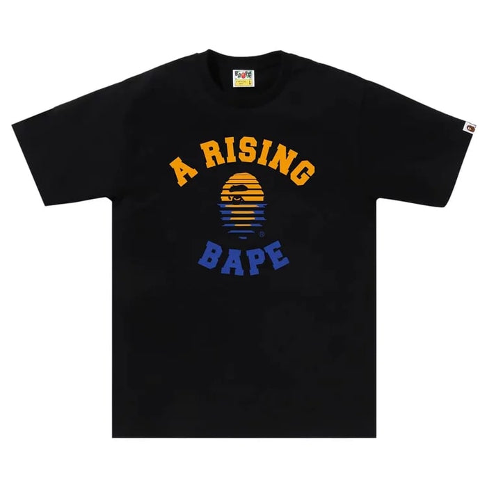 A RISING BAPE TEE - YELLOW/BLUE