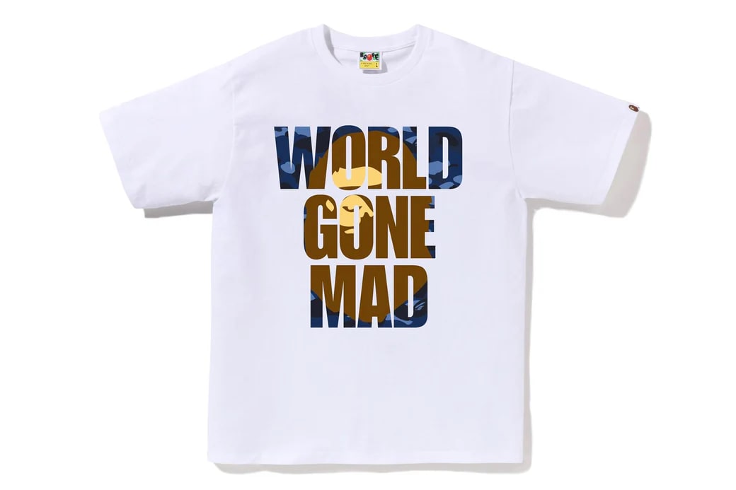 BAPE - COLOR CAMO WGM APE HEAD OVERLAP WHITE TEE