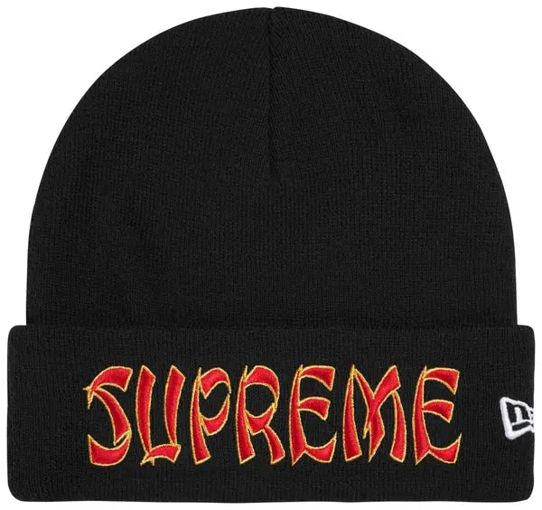 Supreme New Era Action Beanie Black