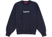 Supreme Washed Box Logo Crewneck Navy