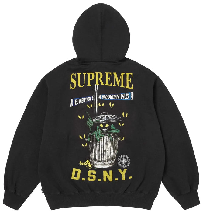 Supreme x Dsny Zip Up Hooded Sweatshirt Black
