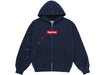 Supreme MM6 Maison Margiela Box Logo Zip Up Hooded Sweatshirt Navy
